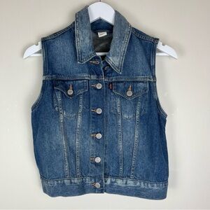 LEVI’S Women’s Denim Trucker Vest size Small